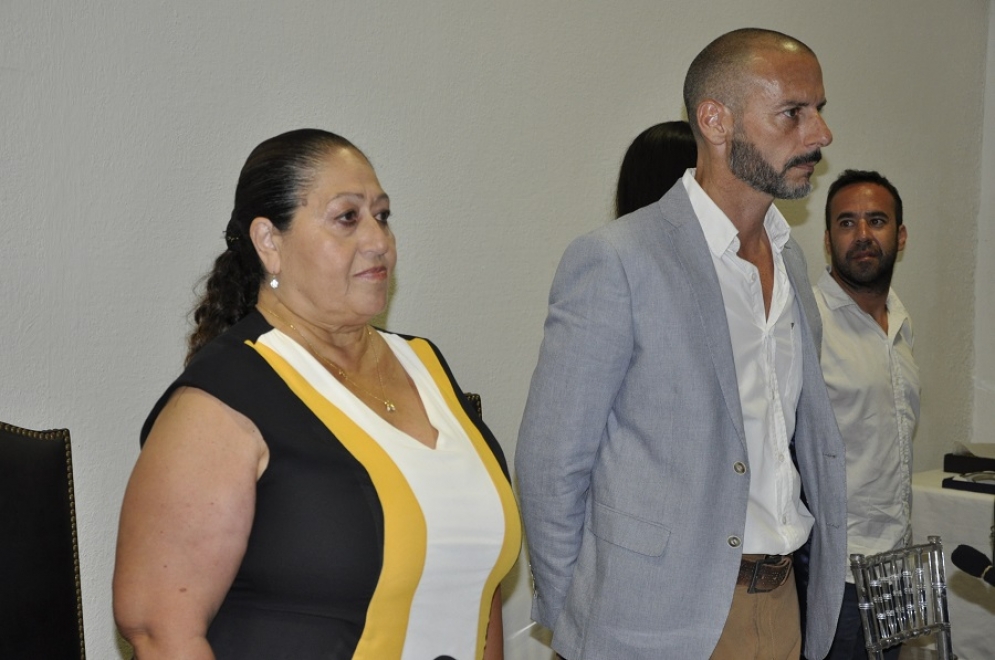 Margarita Trejo, presidenta del HCD y Maximiliano Mazzanti, presidente del bloque del Frente de Todos. 