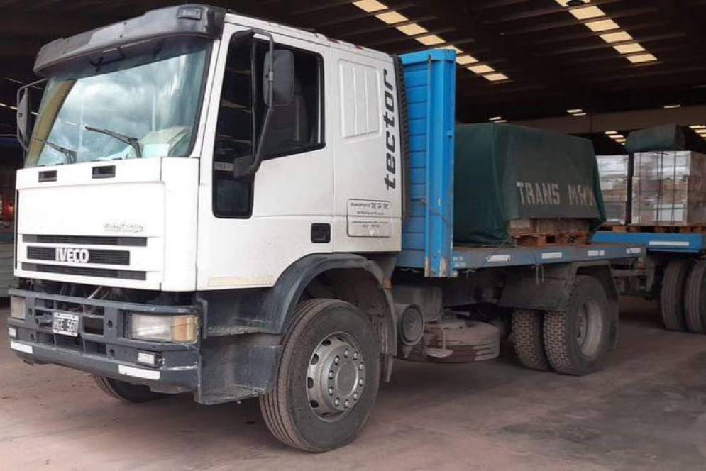 El cami&oacute;n robado este mi&eacute;rcoles a la madrugada. 